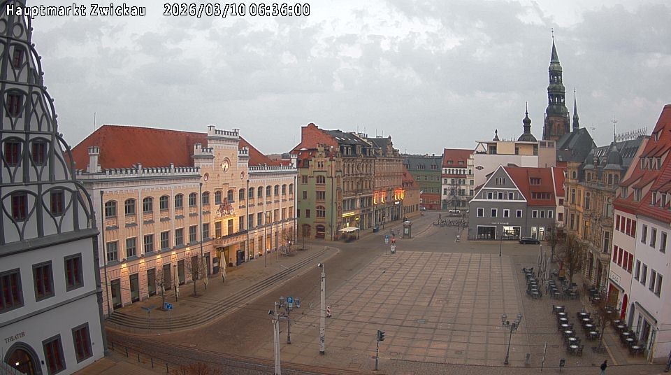 Archiv Foto Webcam Hauptmarkt Zwickau