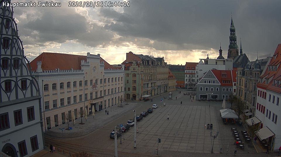 Archiv Foto Webcam Hauptmarkt Zwickau