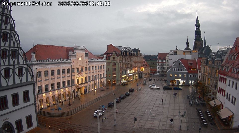 Archiv Foto Webcam Hauptmarkt Zwickau