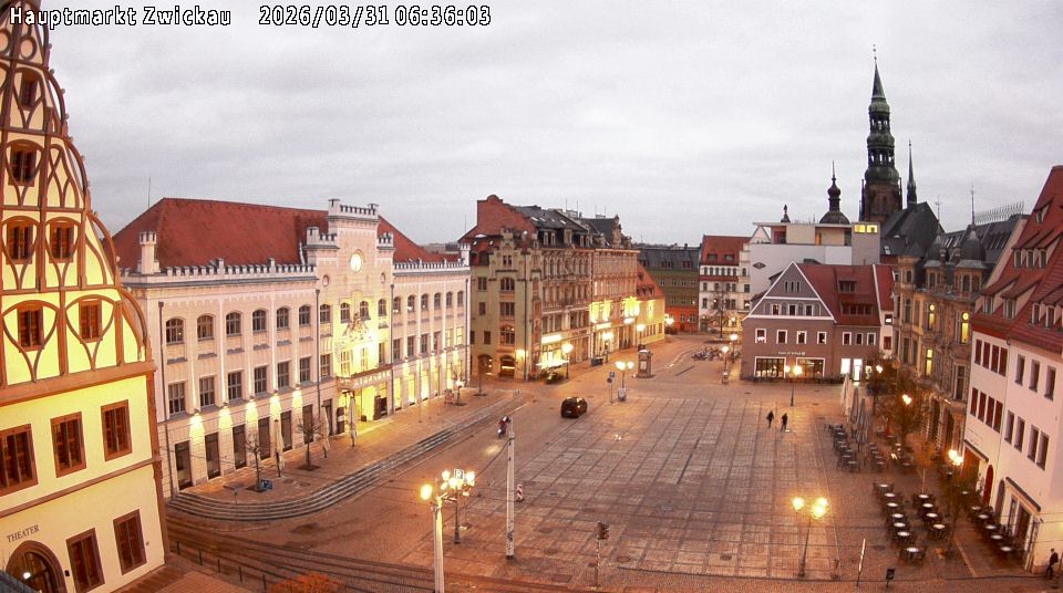 Archiv Foto Webcam Hauptmarkt Zwickau