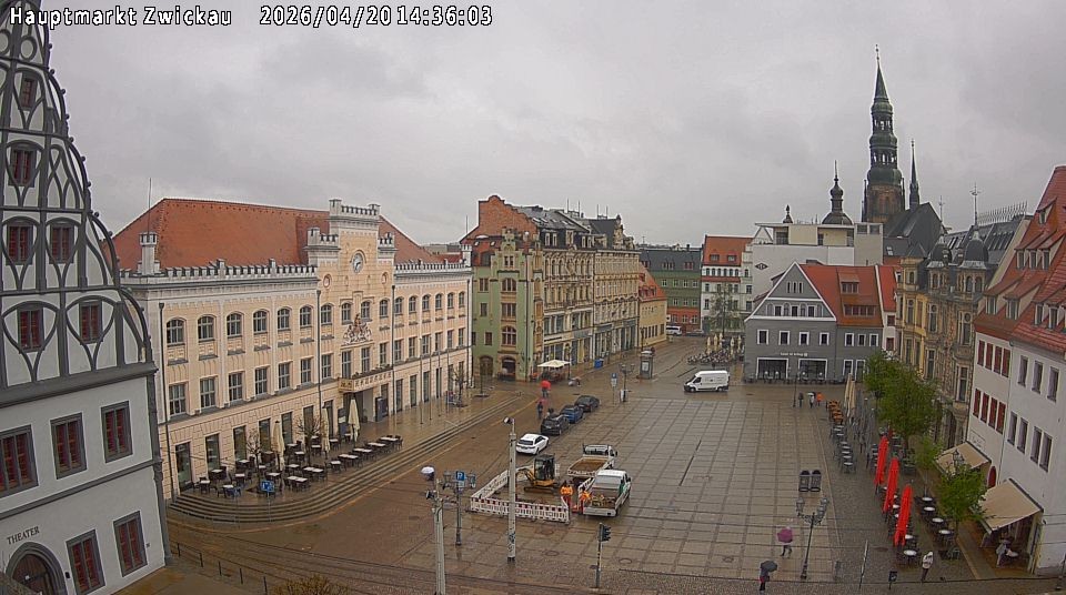 Archiv Foto Webcam Hauptmarkt Zwickau