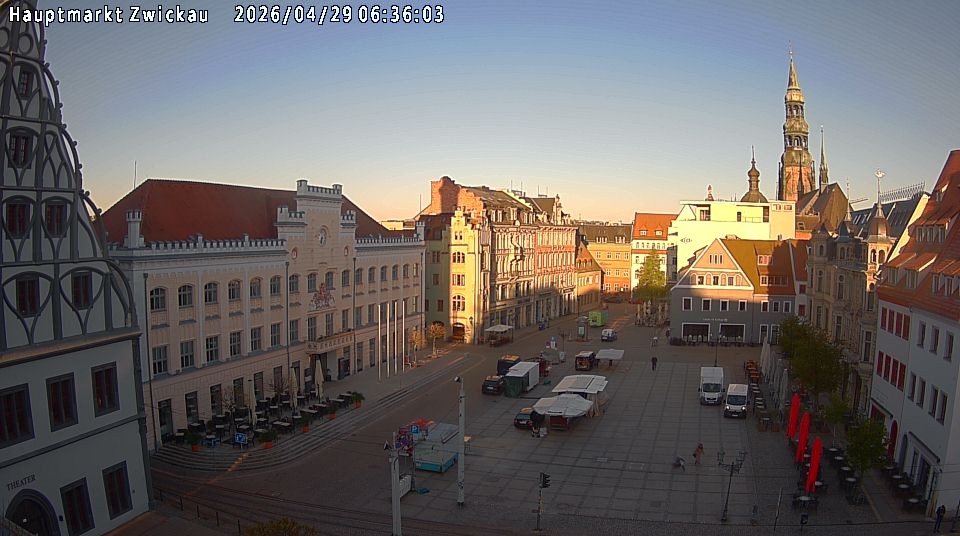 Archiv Foto Webcam Hauptmarkt Zwickau