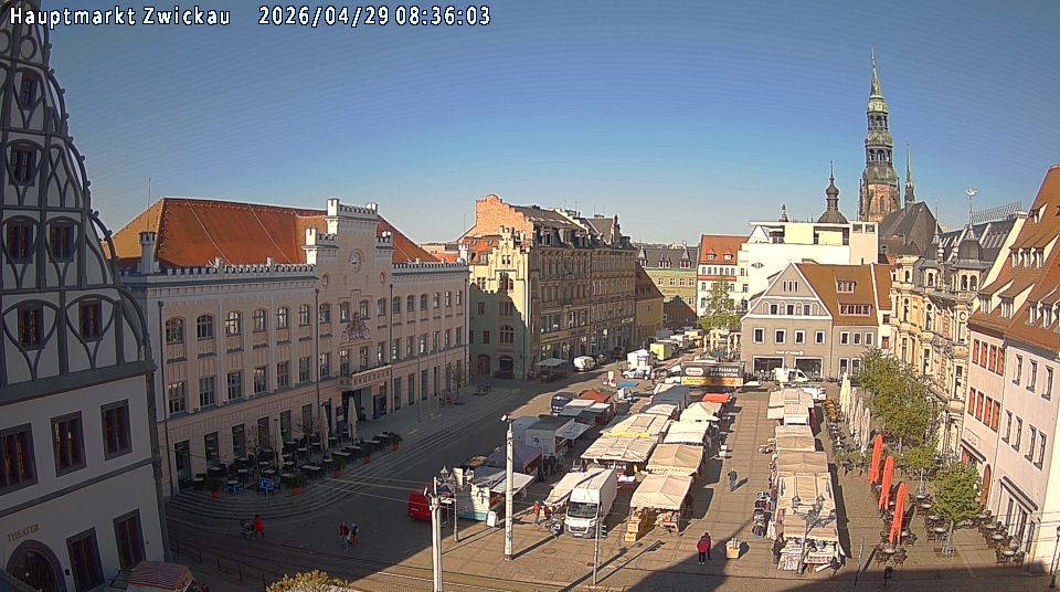 Archiv Foto Webcam Hauptmarkt Zwickau