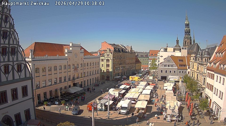 Archiv Foto Webcam Hauptmarkt Zwickau