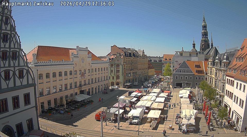 Archiv Foto Webcam Hauptmarkt Zwickau