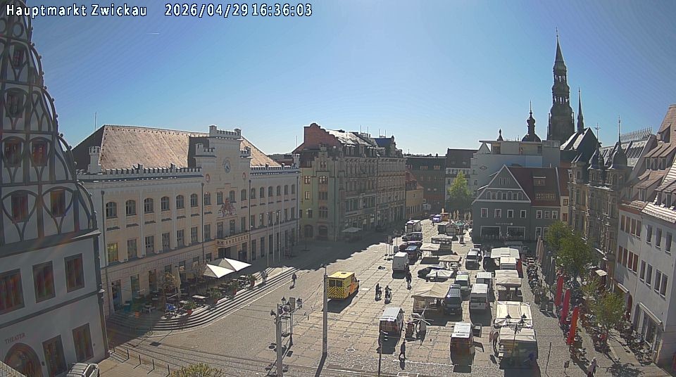 Archiv Foto Webcam Hauptmarkt Zwickau