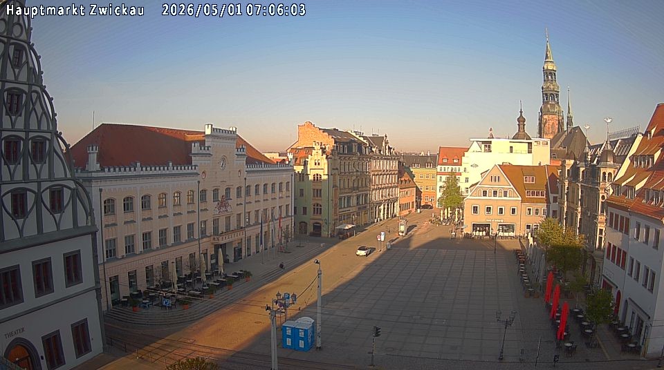 Archiv Foto Webcam Hauptmarkt Zwickau