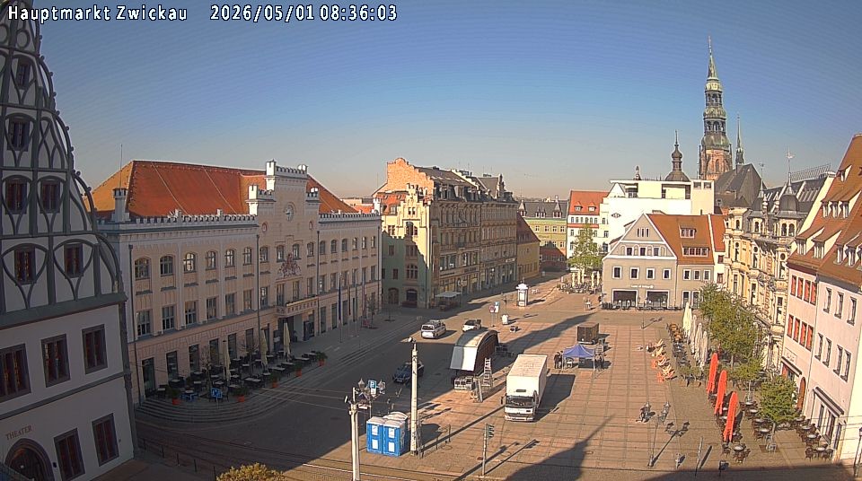 Archiv Foto Webcam Hauptmarkt Zwickau