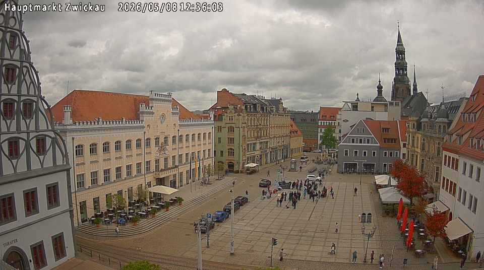 Archiv Foto Webcam Hauptmarkt Zwickau