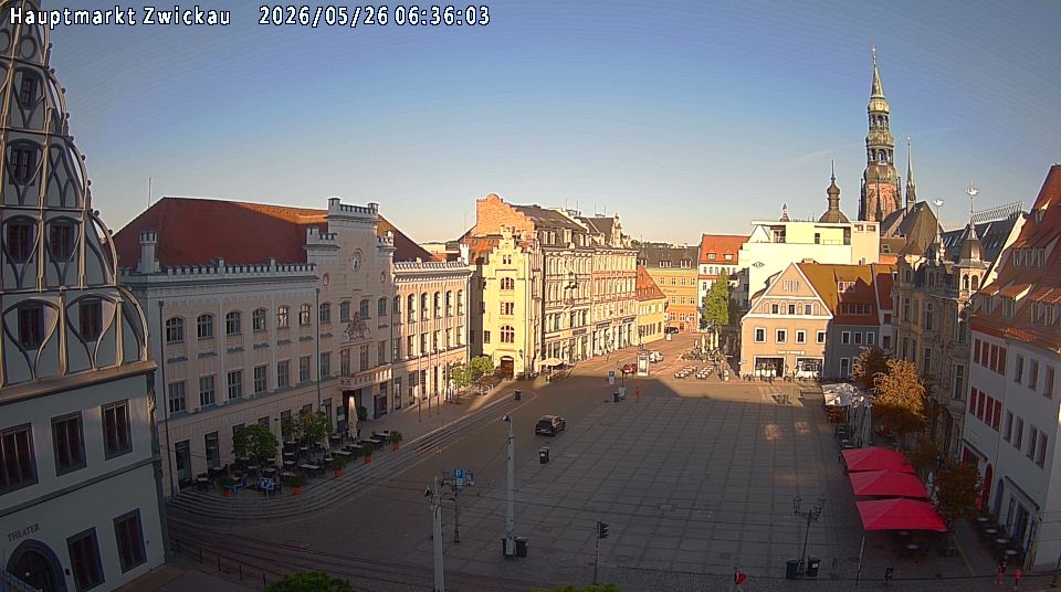 Archiv Foto Webcam Hauptmarkt Zwickau