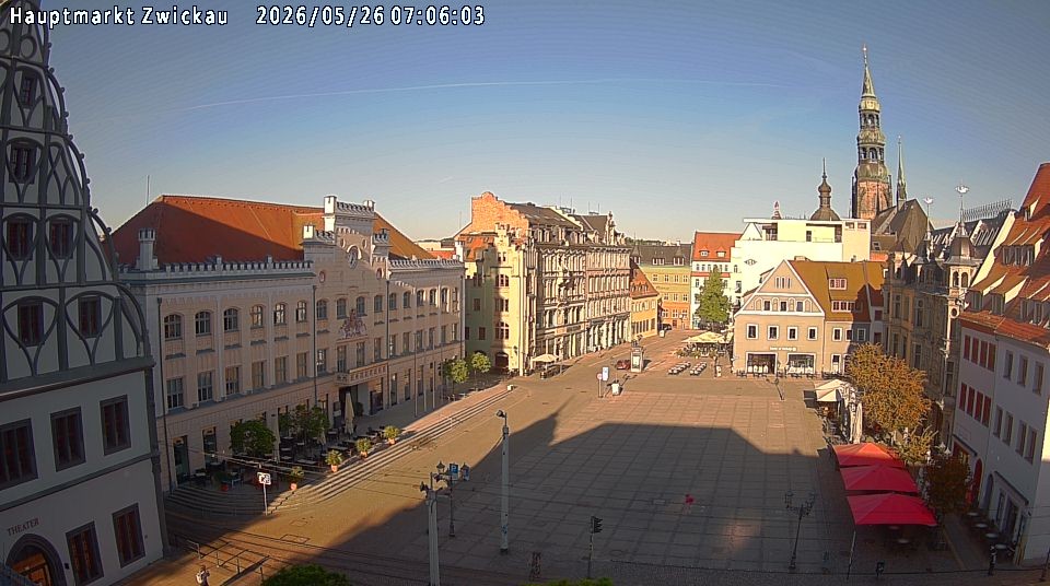 Archiv Foto Webcam Hauptmarkt Zwickau