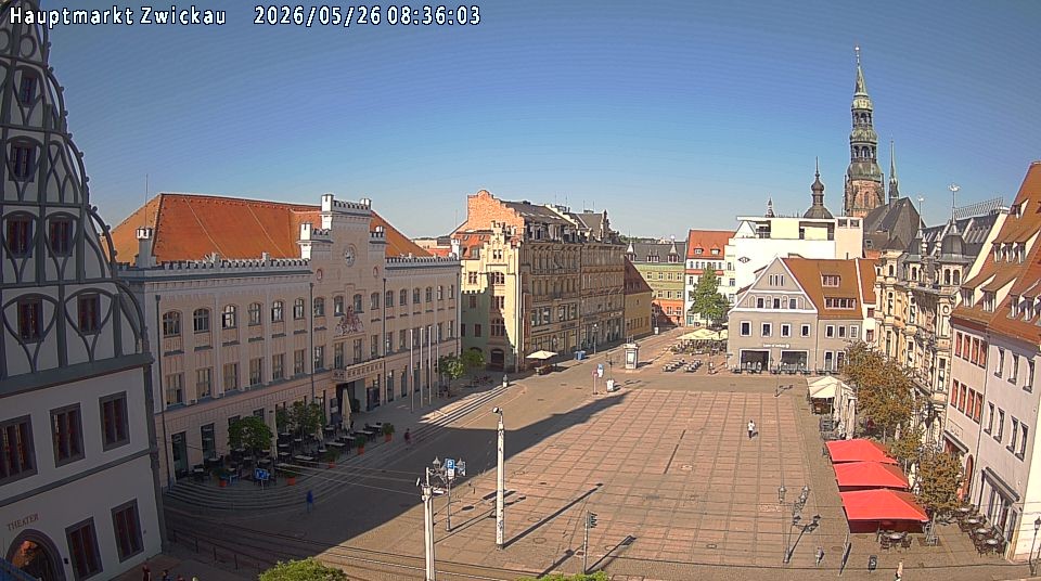 Archiv Foto Webcam Hauptmarkt Zwickau