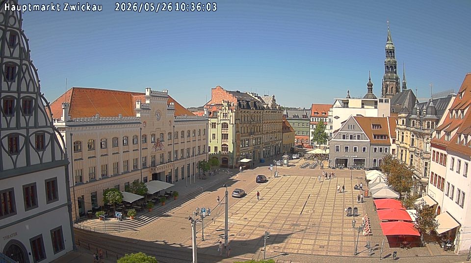 Archiv Foto Webcam Hauptmarkt Zwickau