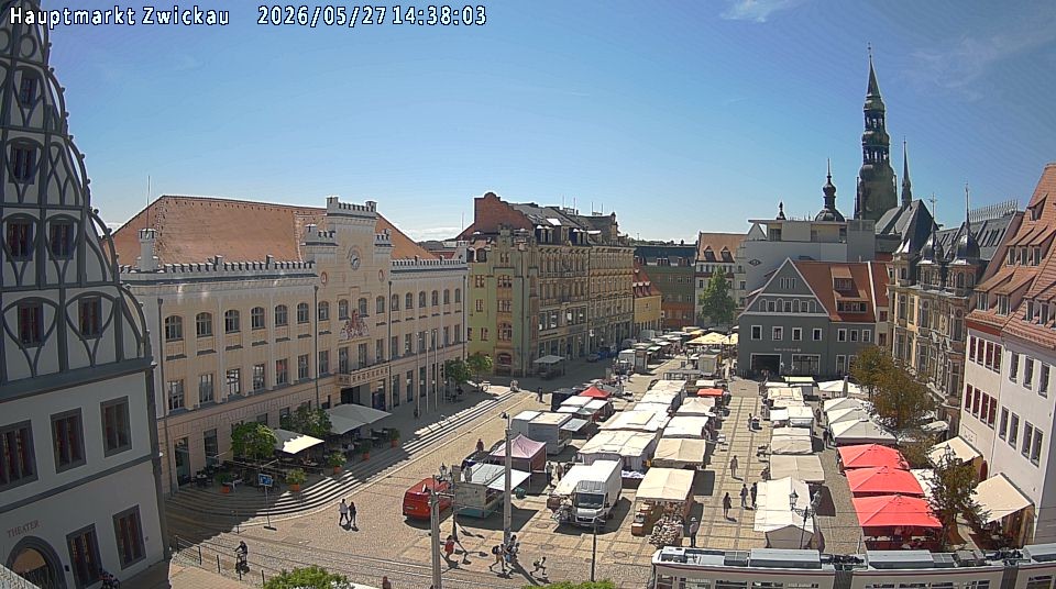 Archiv Foto Webcam Hauptmarkt Zwickau