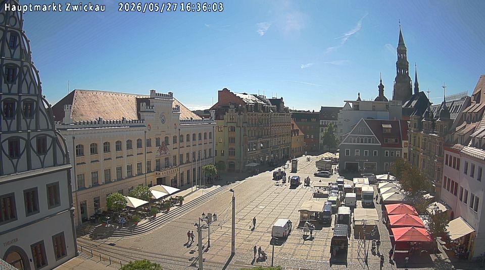 Archiv Foto Webcam Hauptmarkt Zwickau