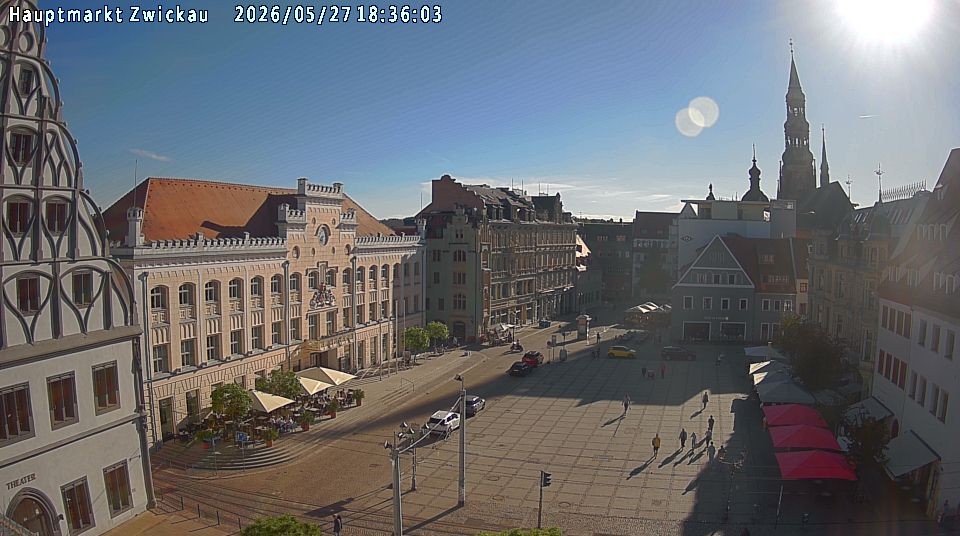 Archiv Foto Webcam Hauptmarkt Zwickau
