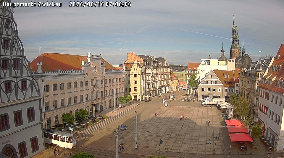 Archiv Foto Webcam Hauptmarkt Zwickau