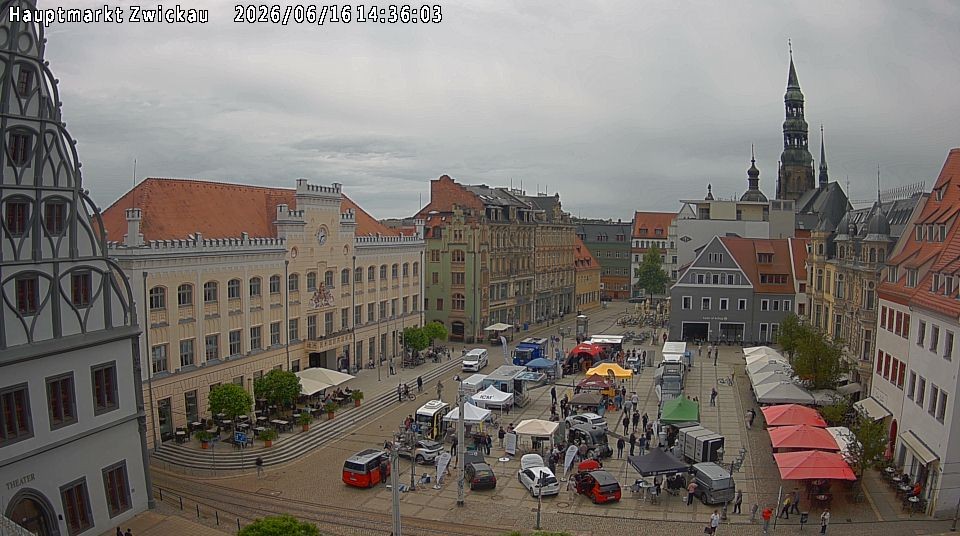 Archiv Foto Webcam Hauptmarkt Zwickau