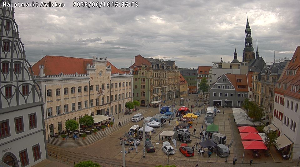 Archiv Foto Webcam Hauptmarkt Zwickau