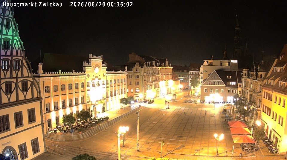 Archiv Foto Webcam Hauptmarkt Zwickau