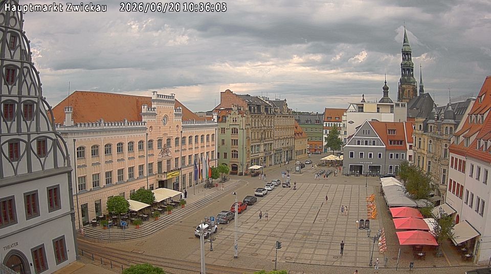 Archiv Foto Webcam Hauptmarkt Zwickau