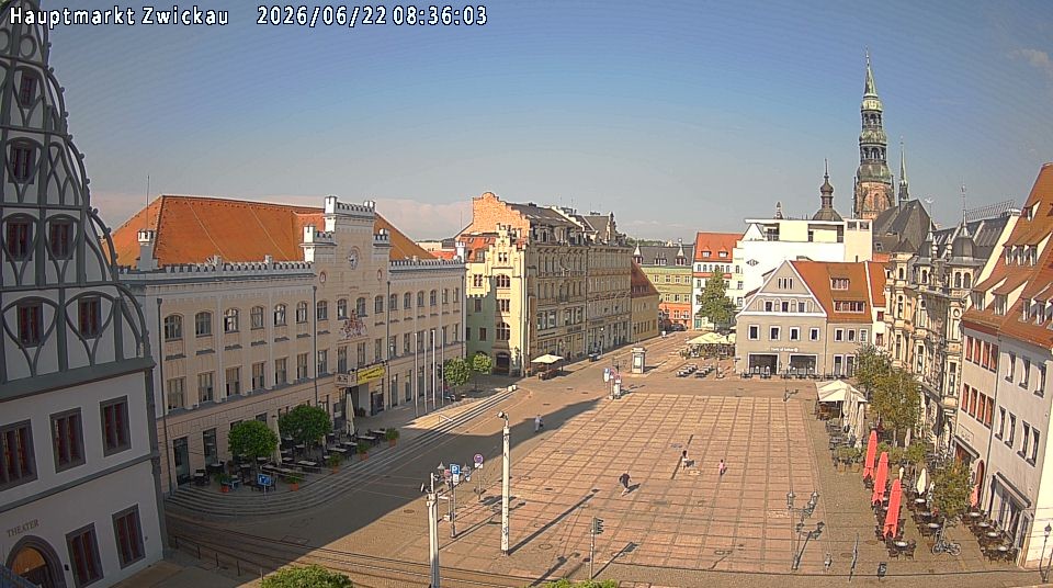 Archiv Foto Webcam Hauptmarkt Zwickau