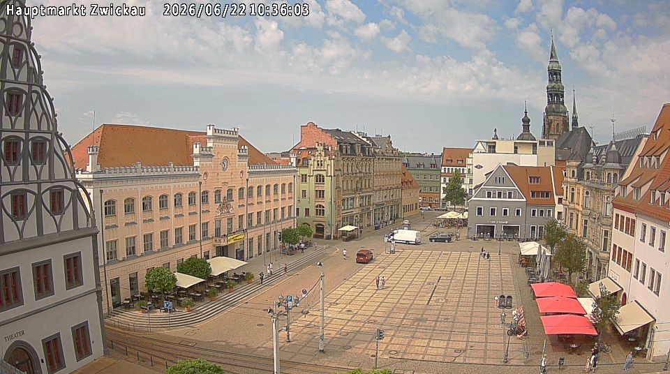 Archiv Foto Webcam Hauptmarkt Zwickau