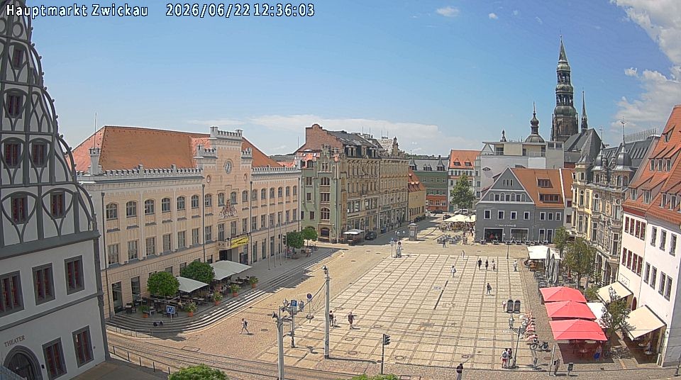 Archiv Foto Webcam Hauptmarkt Zwickau