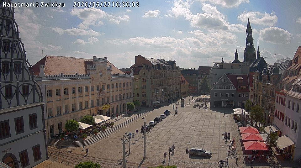 Archiv Foto Webcam Hauptmarkt Zwickau