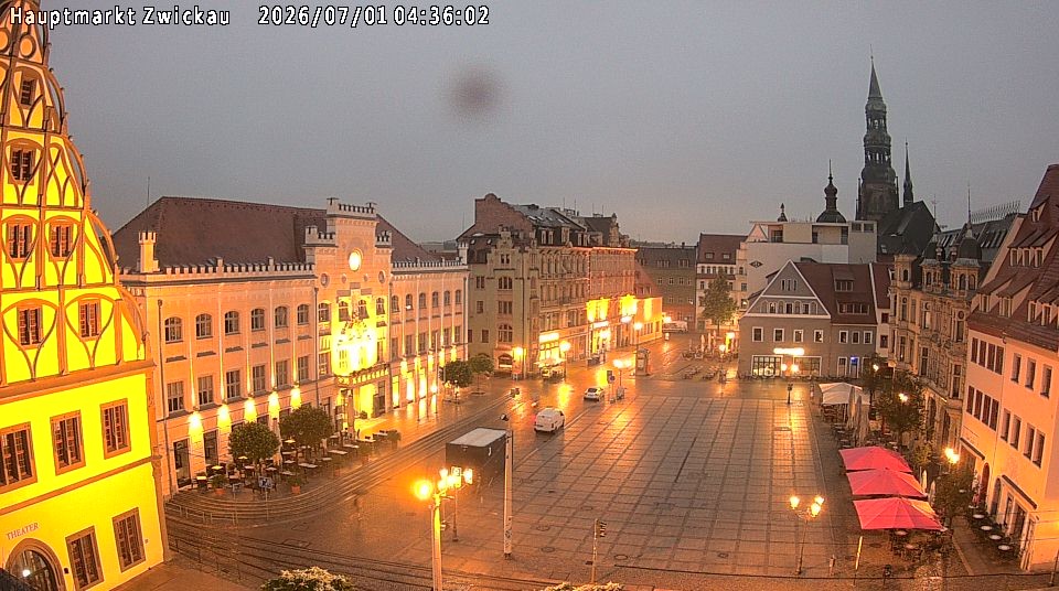 Archiv Foto Webcam Hauptmarkt Zwickau