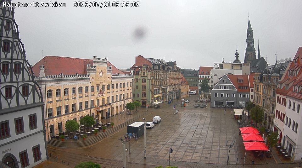 Archiv Foto Webcam Hauptmarkt Zwickau