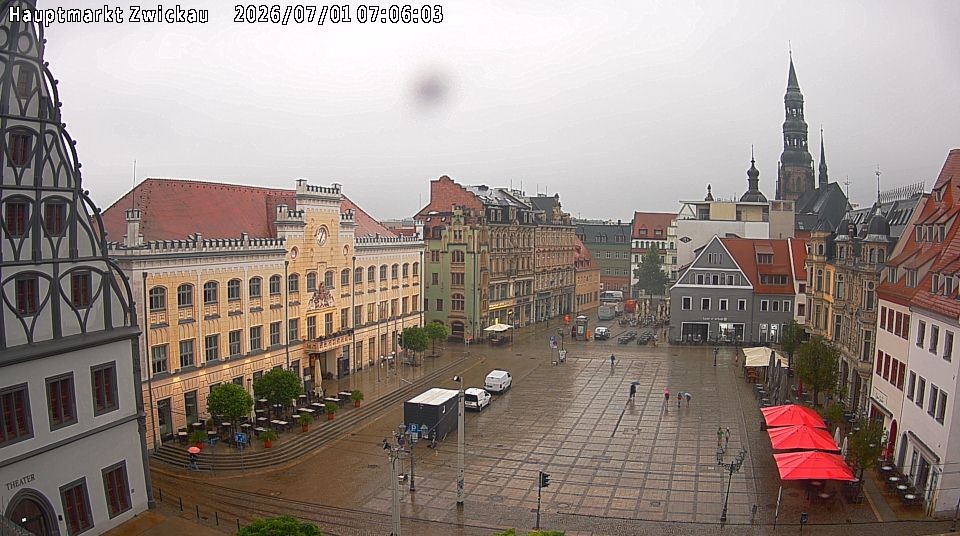 Archiv Foto Webcam Hauptmarkt Zwickau