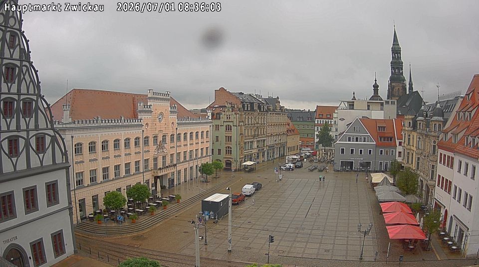 Archiv Foto Webcam Hauptmarkt Zwickau