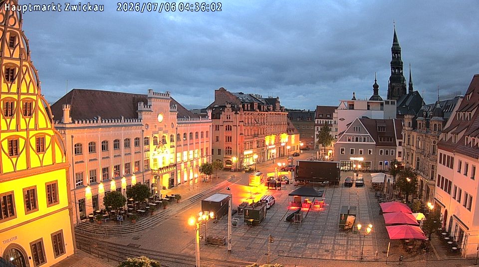 Archiv Foto Webcam Hauptmarkt Zwickau