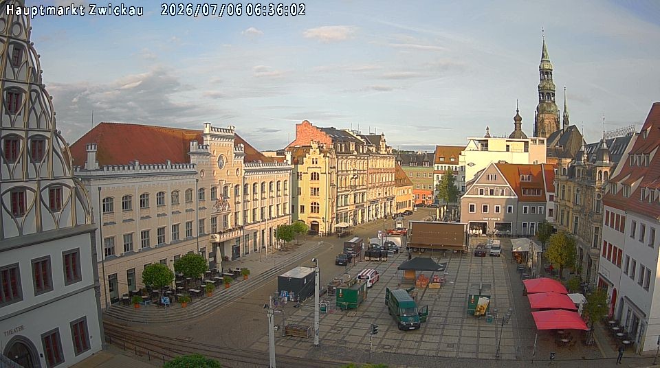 Archiv Foto Webcam Hauptmarkt Zwickau