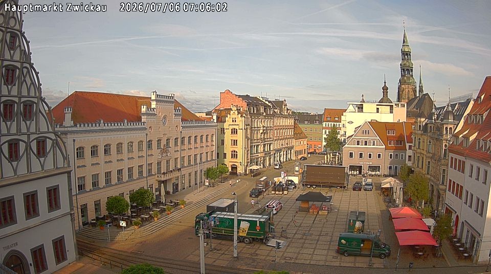 Archiv Foto Webcam Hauptmarkt Zwickau