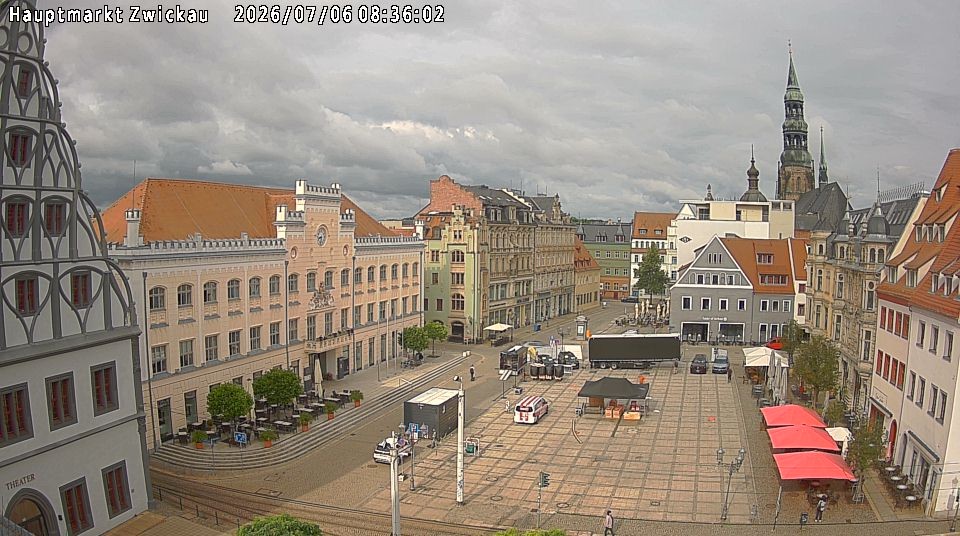 Archiv Foto Webcam Hauptmarkt Zwickau