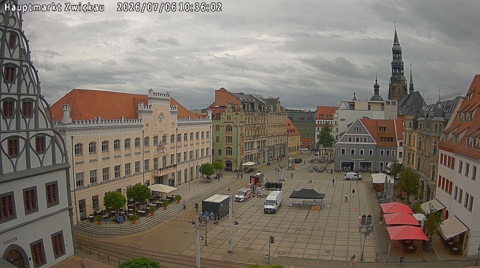 Archiv Foto Webcam Hauptmarkt Zwickau