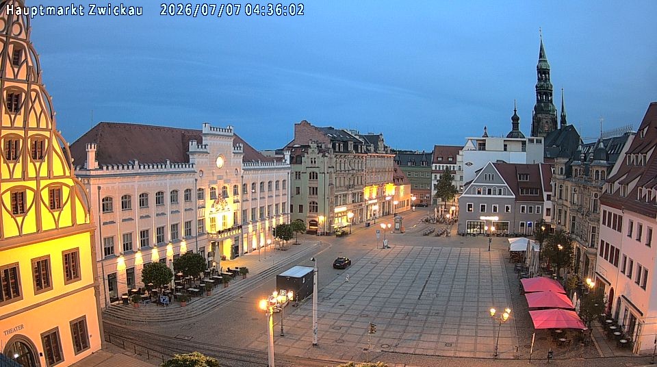 Archiv Foto Webcam Hauptmarkt Zwickau