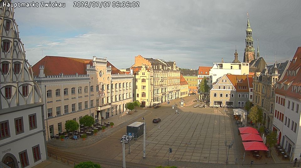 Archiv Foto Webcam Hauptmarkt Zwickau