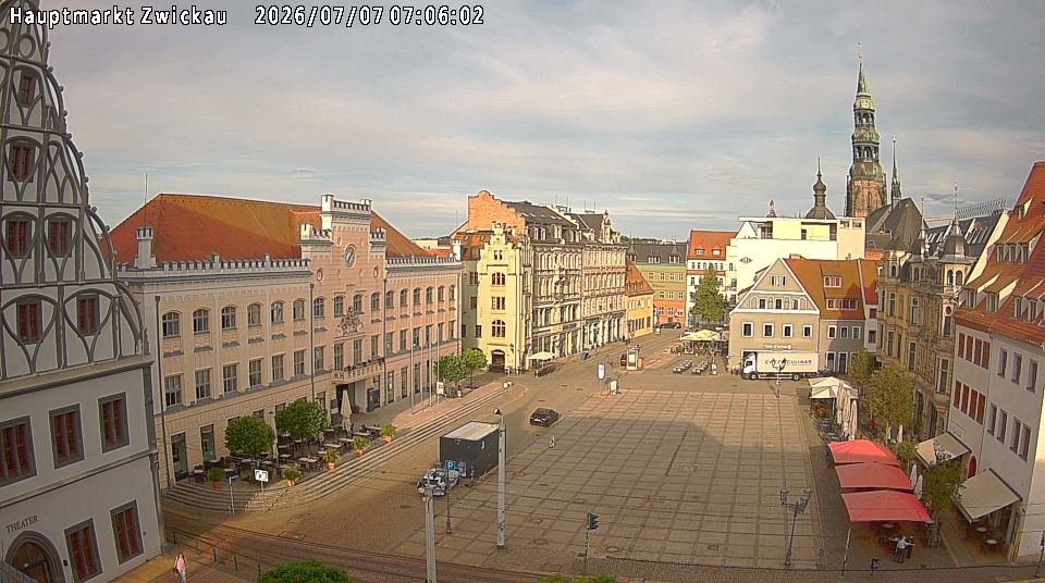 Archiv Foto Webcam Hauptmarkt Zwickau