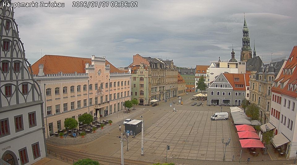 Archiv Foto Webcam Hauptmarkt Zwickau