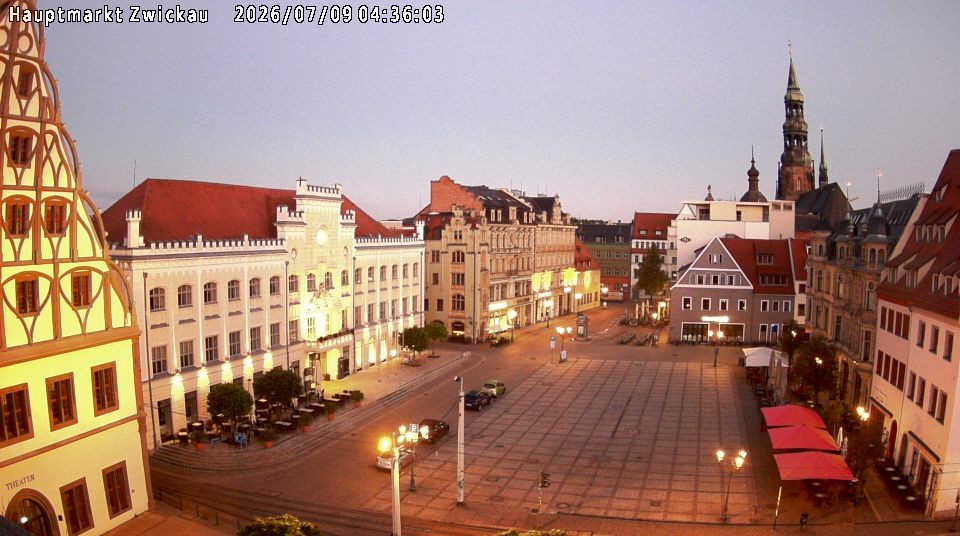 Archiv Foto Webcam Hauptmarkt Zwickau