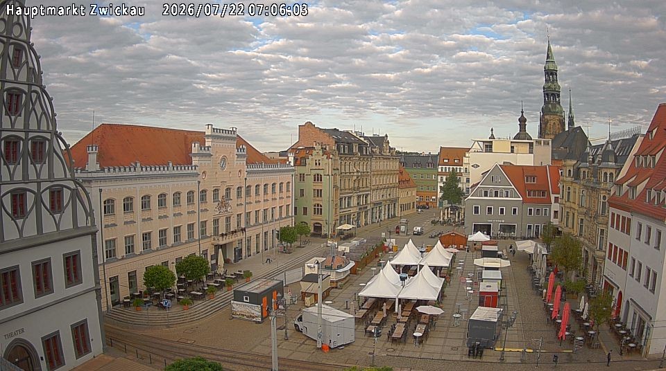 Archiv Foto Webcam Hauptmarkt Zwickau