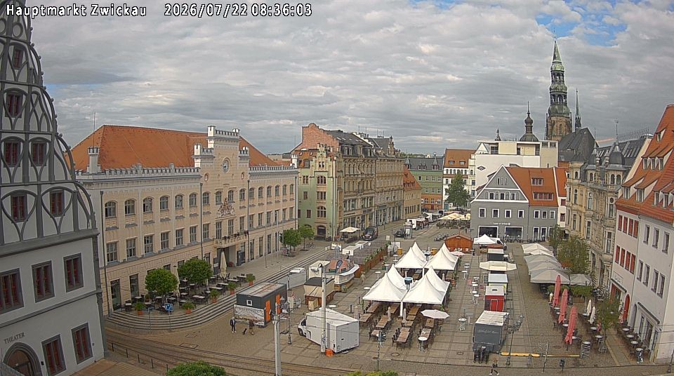 Archiv Foto Webcam Hauptmarkt Zwickau