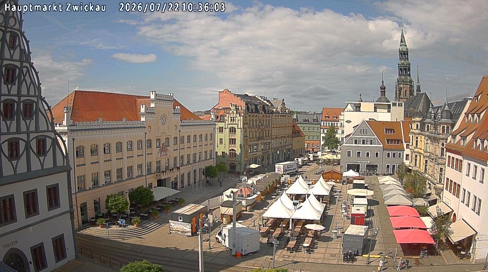 Archiv Foto Webcam Hauptmarkt Zwickau