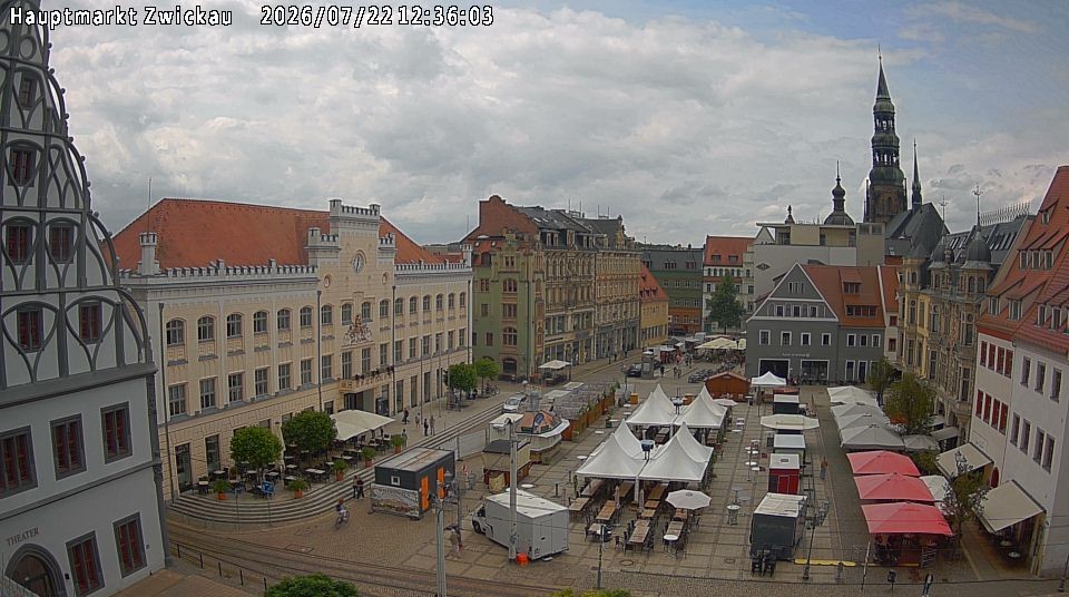 Archiv Foto Webcam Hauptmarkt Zwickau