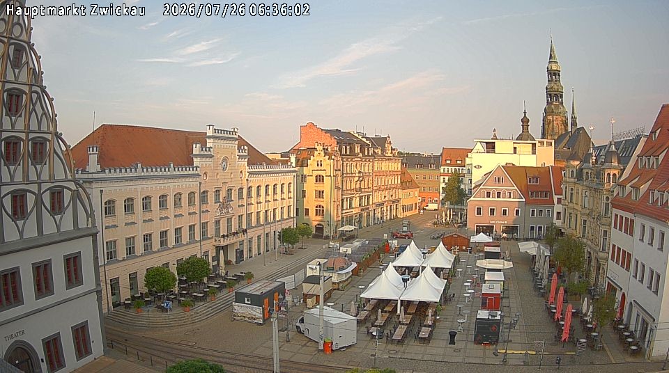 Archiv Foto Webcam Hauptmarkt Zwickau