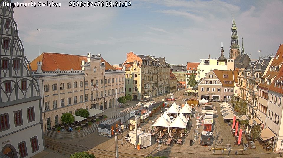 Archiv Foto Webcam Hauptmarkt Zwickau