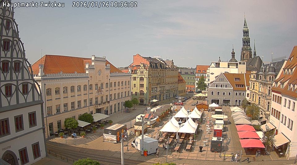 Archiv Foto Webcam Hauptmarkt Zwickau
